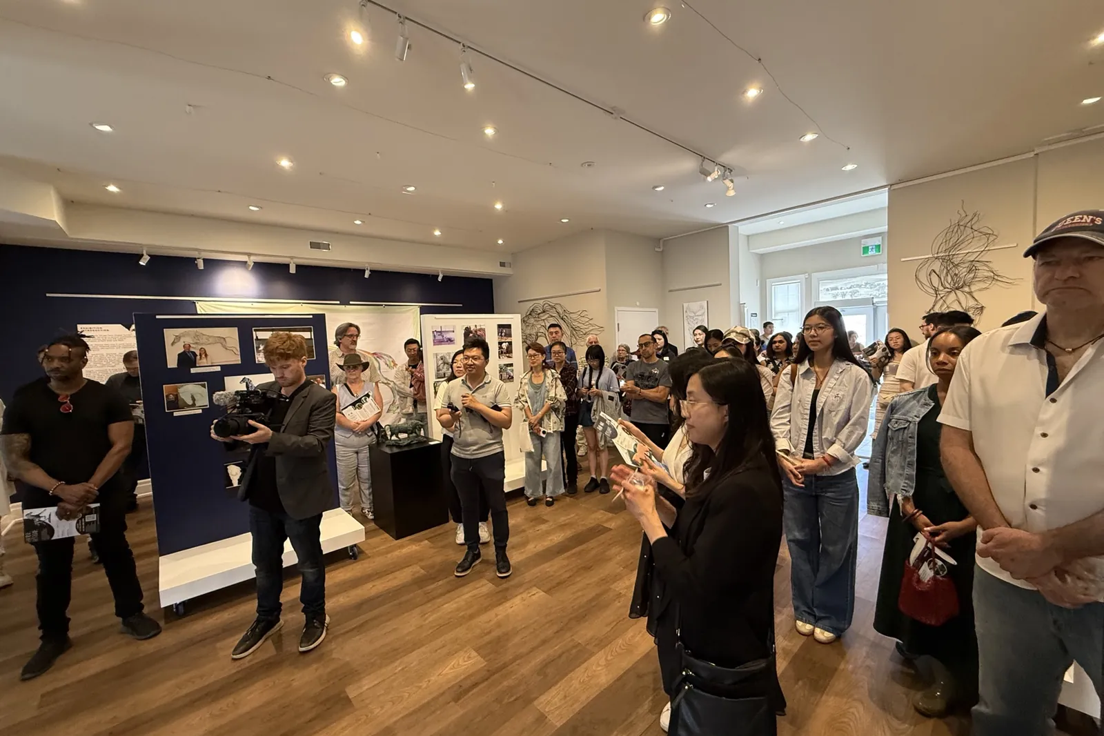 Visitors gathered during the Equine Reverie opening reception