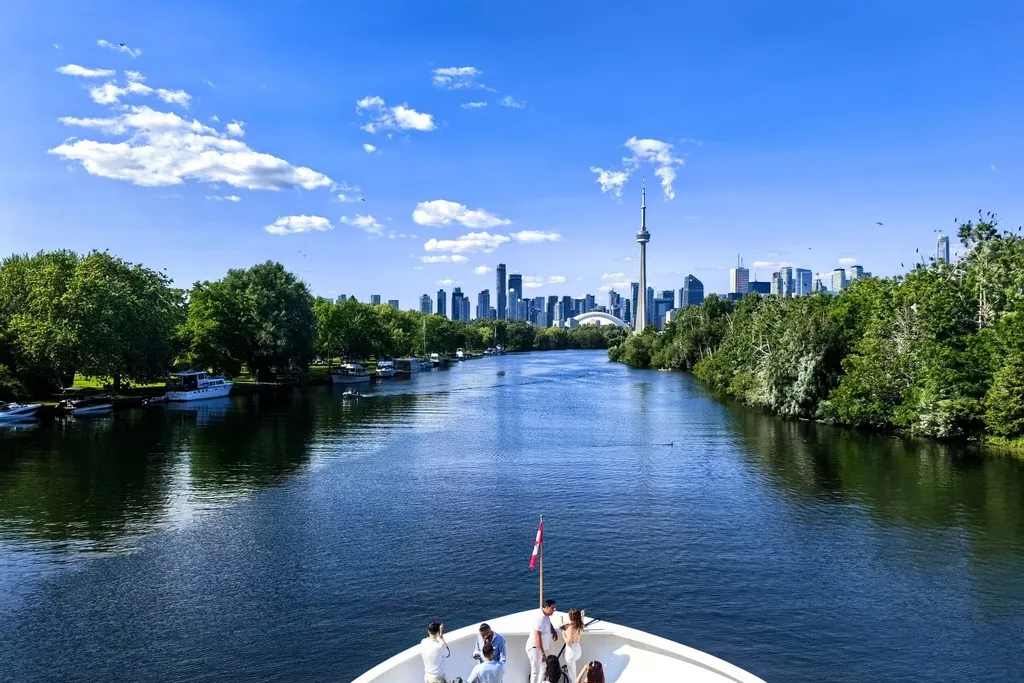 View of Toronto's skyline from the cruise boat